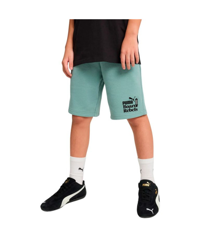 Pantalón Puma Mid90S Long Shorts Infantil Verde