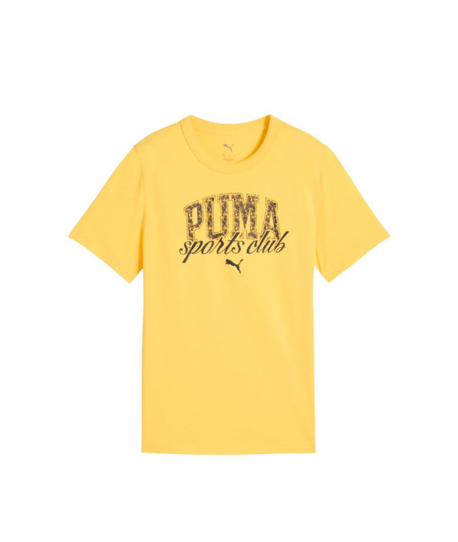 Camiseta Puma Classics Graphic Infantil Amarillo