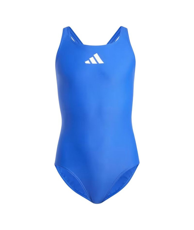 Maillot de bain de Natation adidas 3 Bars Sol St Fille Bleu