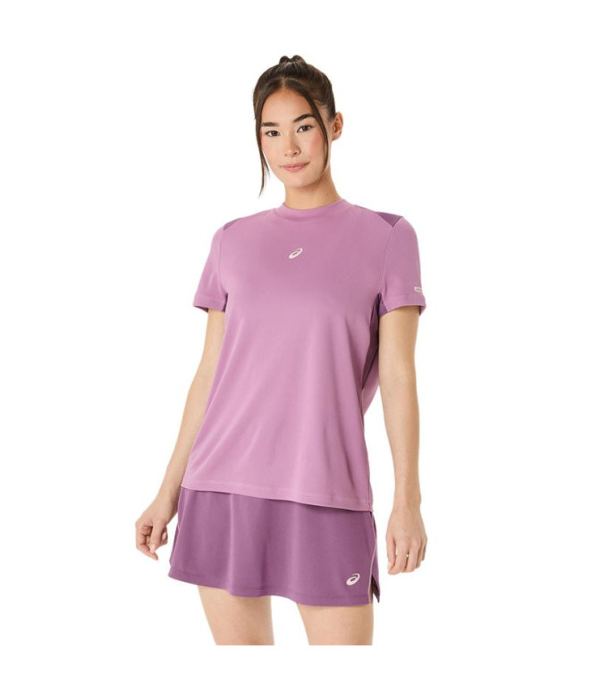 Camiseta de Padel ASICS Padel Court Ss Top Mujer Morado