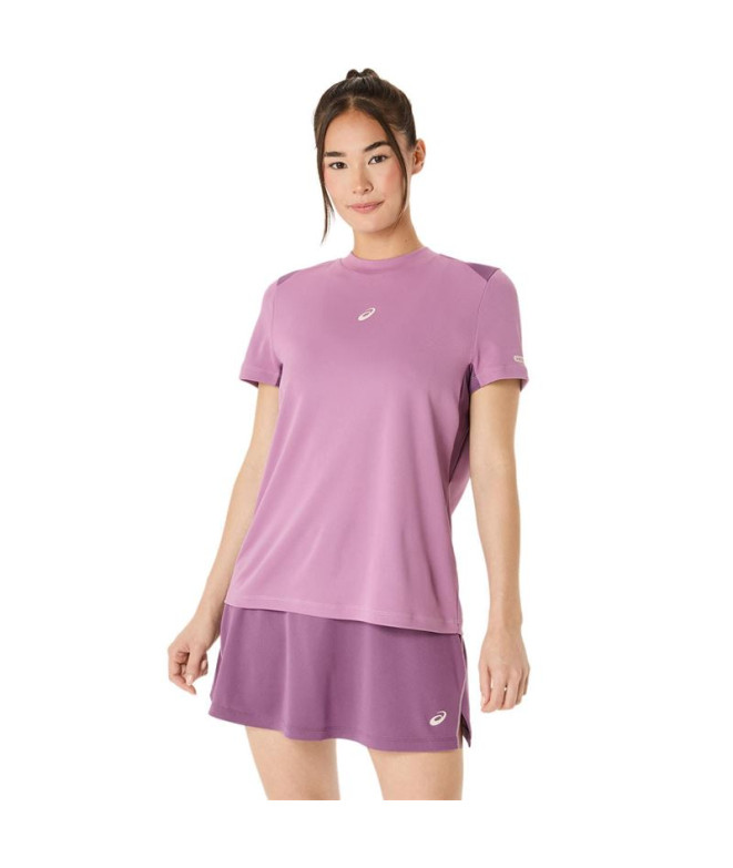 Camiseta de Padel ASICS Padel Court Ss Top Mulher Roxo