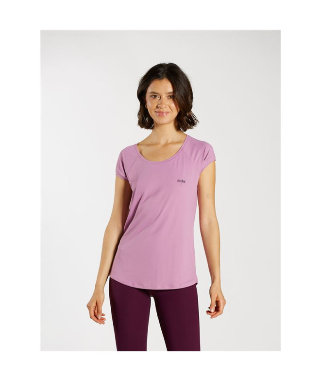 Camiseta de Fitness Ditchill T-Shirt Ease Mulher Rosa