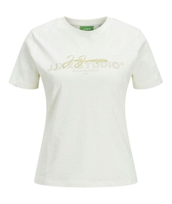 Camiseta Jack and Jones Jxamy Reg Mulher Vanilla Ice