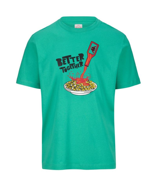 Camiseta Kappa Glesto Tbar Hombre Verde Blarney