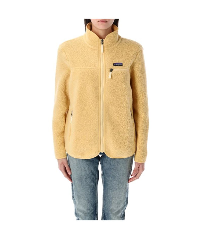 Casaco de Montanha Patagonia Retro Pile Mulher Amarelo