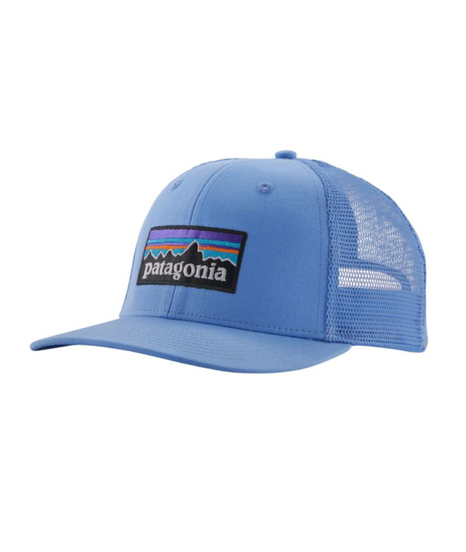 Boné de Montanha Patagonia P-6 Logo Trucker Azul