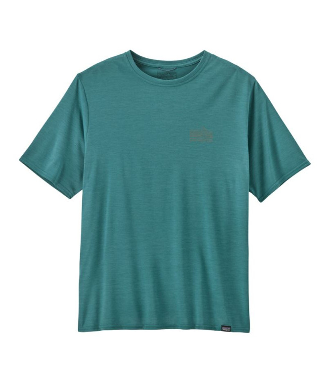 Camiseta de Montanha Patagonia Cool Daily Graphic Homem Verde