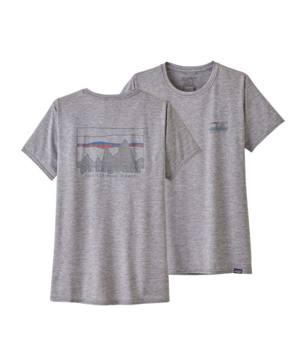 Camiseta de Montaña Patagonia Cool Daily Graphic Mujer Gris
