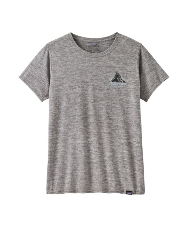 Camiseta de Montaña Patagonia Cool Daily Graphic - Lands Mujer Gris
