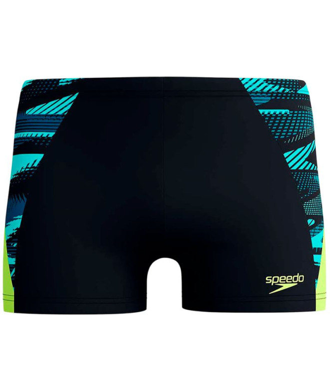 Fato de banho Speedo Endurance+ MAX Splice Aquashort Homem Preto/ Amarelo