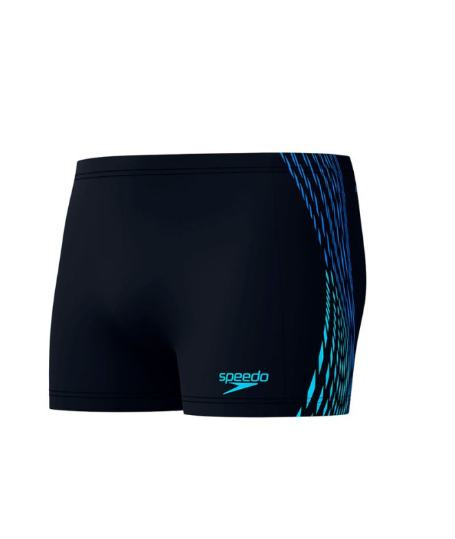 Bañador Speedo Tech Panel Aquashort Hombre Negro/Cobalt Pop