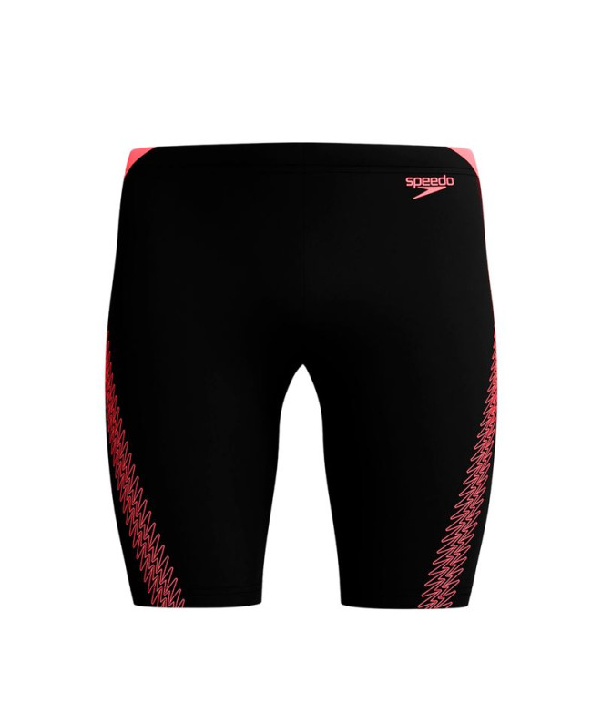 Fato de banho Speedo Hyperboom Splice Jammer Homem Preto/Coral Sands