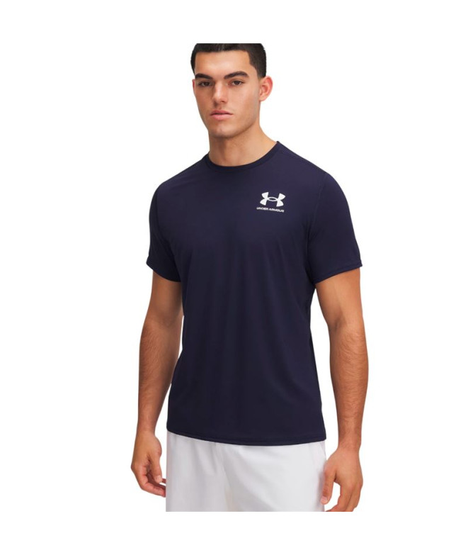 Camiseta Manga Curta Under Armour Heatgear Fitted Ss Homem Azul