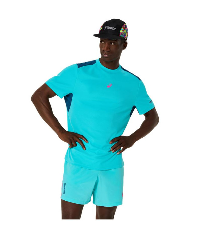 Camiseta de Padel Asics Padel Court Ss Top Hombre Energy Aqua