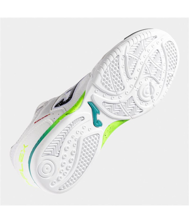 Chaussures Joma Haut Flex 2502 Enfant Blanc Indoor