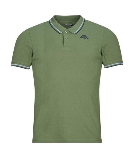 Polo Kappa Ezio 2 Homem Verde Oliva/Azul Marinho/Azul