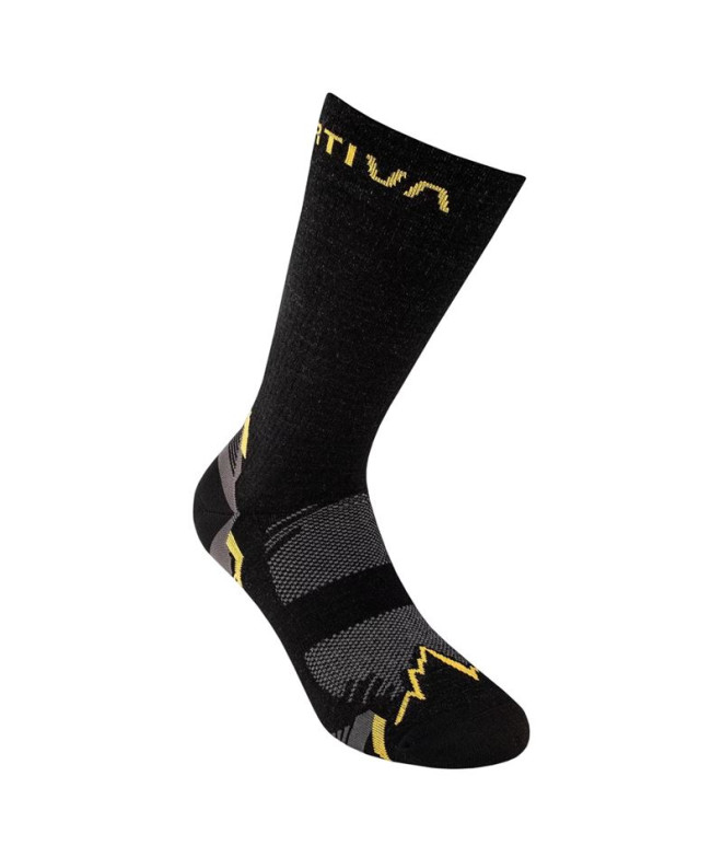 Chaussettes de Montagne La Sportiva Randonnée Noir/Jaune