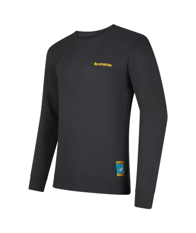 Camiseta de Escalada La Sportiva Climbing On The Moon Hombre Carbon/Giallo