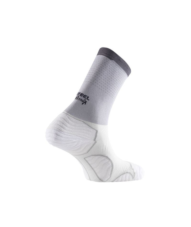 Meias de Running Lurbel Tiwar Five Branco/Cinza...