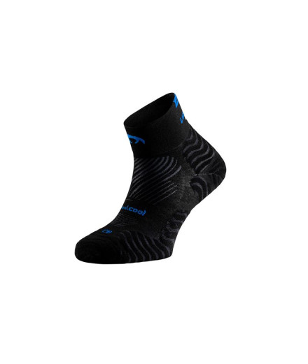 Meias de Running Lurbel Street Pro Three Preto/Azul Royal