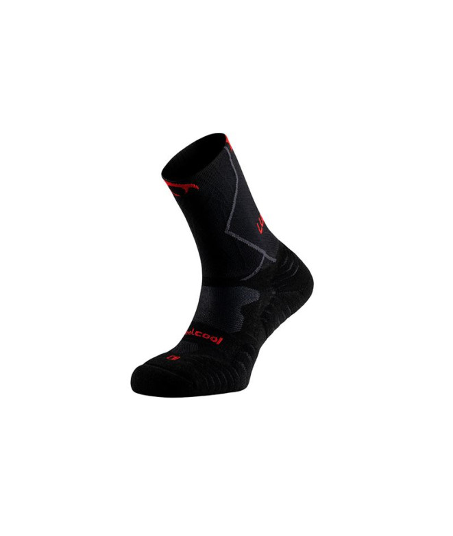 Calcetines de Trail Lurbel Traction Pro Five Compression Negro/Rojo