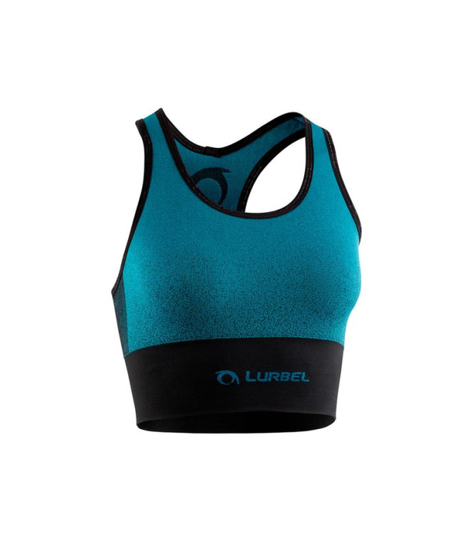 Sujetador Deportivo de Trail Lurbel Venus Top Mujer Turquesa/Negro