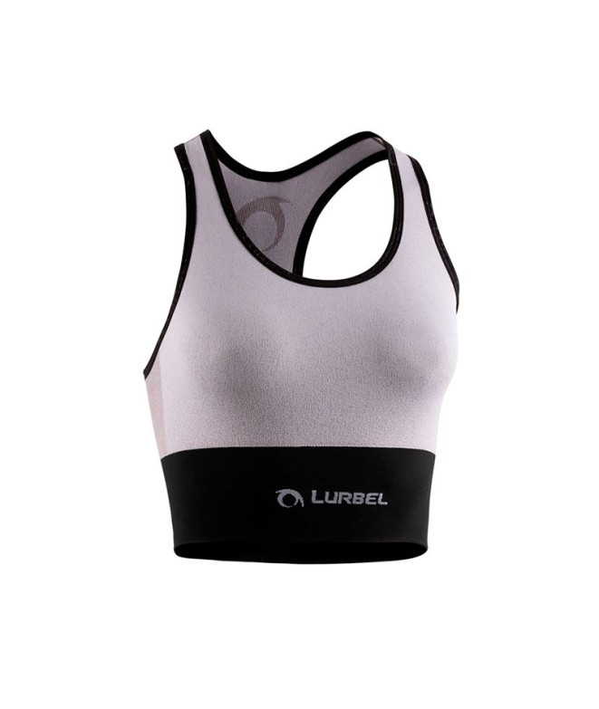 Sujetador Deportivo de Trail Lurbel Venus Top Mujer Gris Hielo/Negro