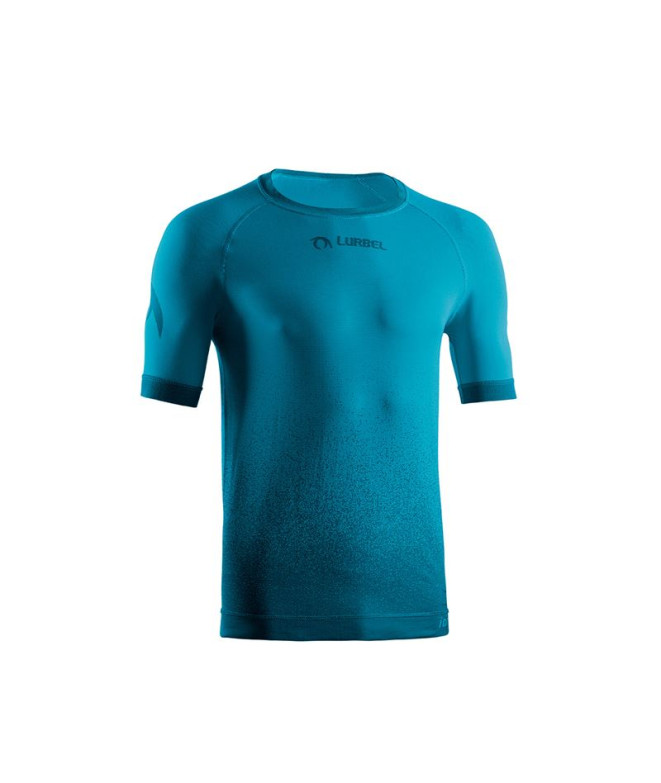 Camiseta de Trail Lurbel Samba Short Sleeves Hombre Turquesa/Negro