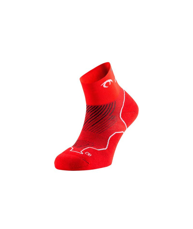 Calcetines de Running Lurbel Distance Three Rojo/Blanco