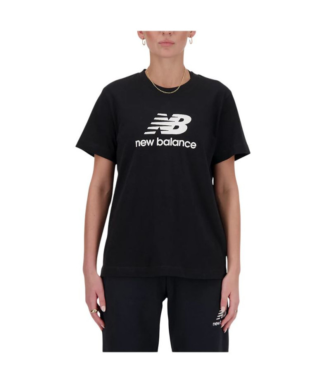 Camiseta New Balance Sport Essentials Logo Mujer Negro