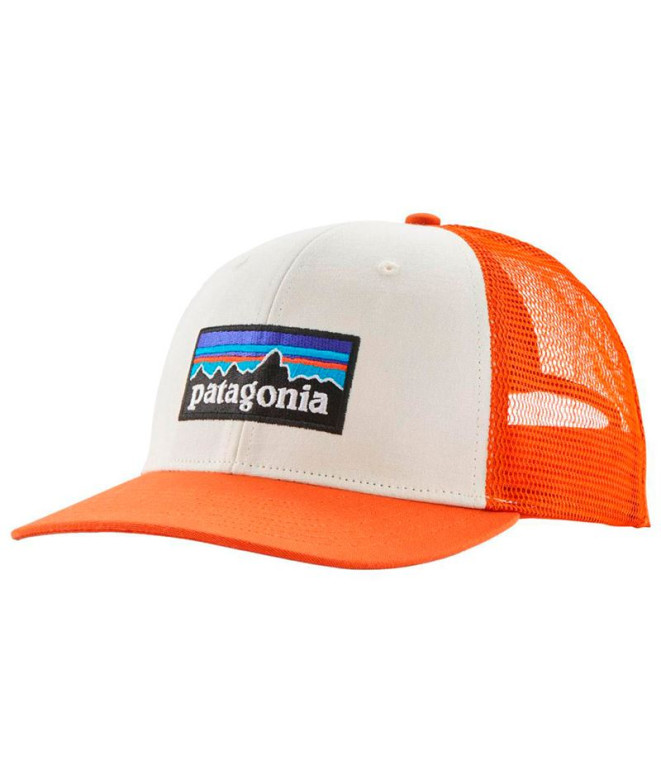 Boné de Montanha Patagonia P-6 Logo Trucker Laranja