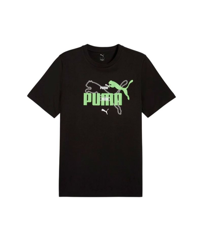 Camiseta Puma Essentials Logo Lab Summer Hombre Negro