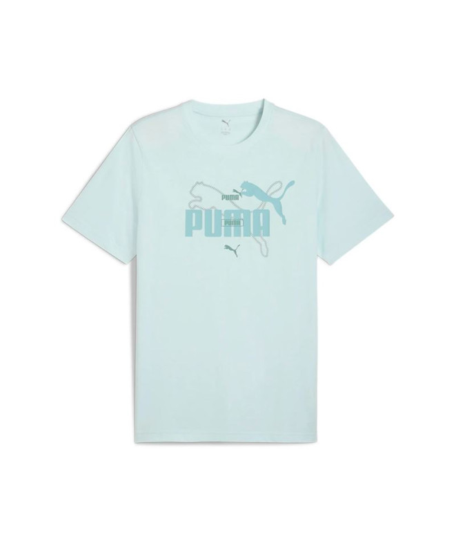 Camiseta Puma Essentials Logo Lab Verão Homem Azul