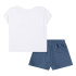 Set Converse Cnvgboxy Tee & Short Set Menina Lakeside Azul