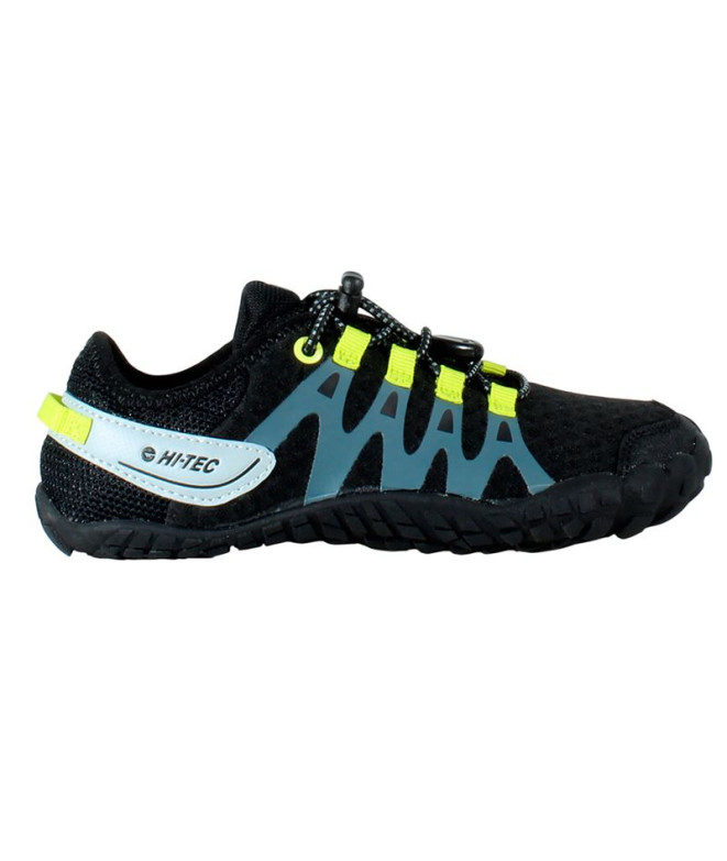 Zapatillas Barefoot de Montaña Hi-Tec Abyss Infantil Negro-Lima