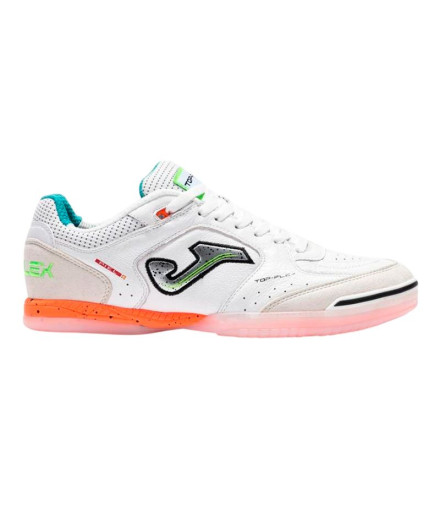 Zapatillas Joma Top Flex 2532 Blanco Rojo Indoor Niño