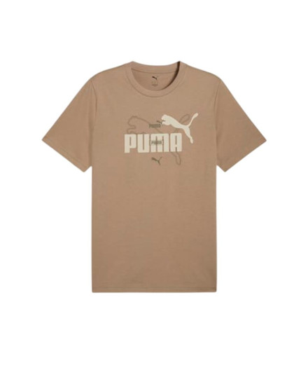 Camiseta Puma Essentials Logo Lab Summer Hombre Marrón