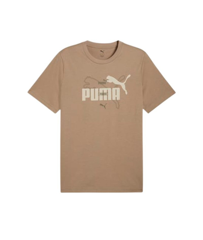 Camiseta Puma Essentials Logo Lab Summer Hombre Marrón