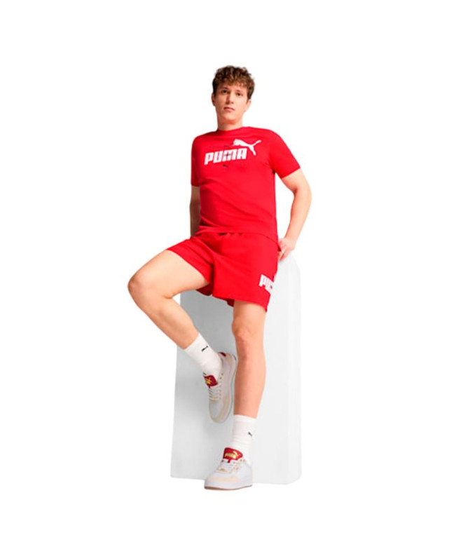 Calça Puma Essentials Logo Lab Wo Homem Vermelho