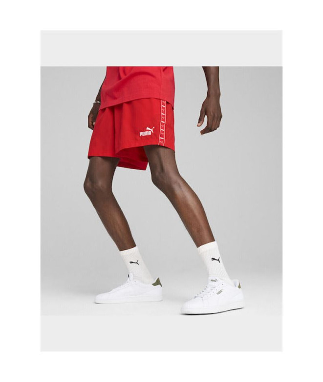 Pantalón Puma Essentials Tape Woven Hombre Rojo