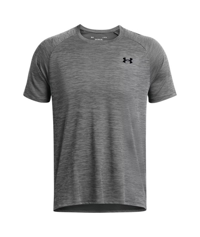 Camiseta de Fitness Under Armour Tech Textured SS Homem Cinza