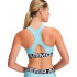 Brassiere de sport de Fitness Under Armour Hg Mid Branded Femme Bleu