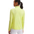 Camiseta de Fitness Under Armour Tech 1/2 Zip- Twist Mulher Amarelo