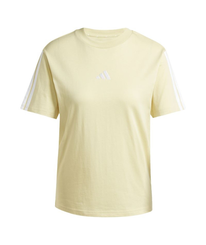 Camiseta adidas 3Bandas Sj Mujer Azul Menta/Blanco