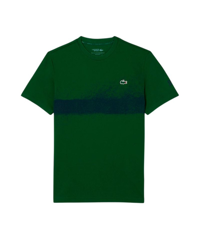 Camiseta de Tenis Lacoste Djokovic Fan Collection Hombre Verde / Azul Marino