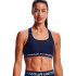 Sutiã esportivo de Fitness Under Armour Crossback Mid Mulher Azul
