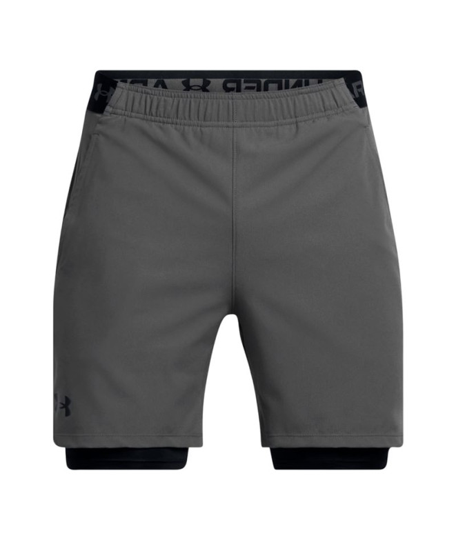 Pantalones Under Armour Vanish Woven 2in1 Gris/Negro