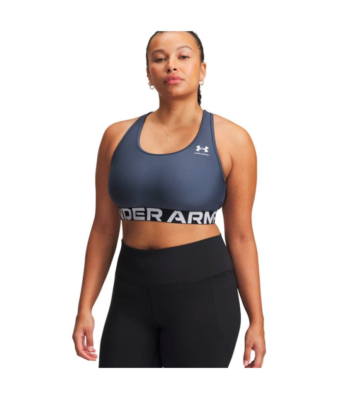 Sujetador Deportivo de Fitness Under Armour Hg Mid Branded Mujer Gris