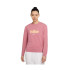 T-shirt Nike Crew Rosa para mulher