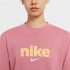 T-shirt Nike Crew Rosa para mulher